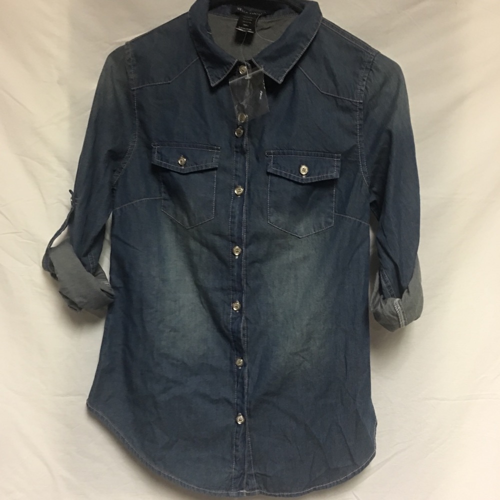 Nella Fantasia denim button down shirt